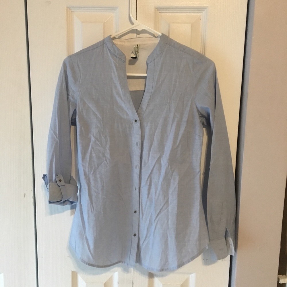 Blue button up